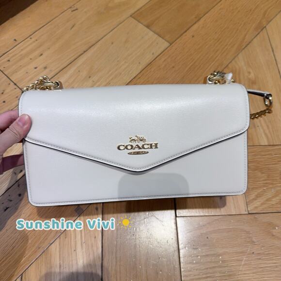 Coach Handbags - NWT COACH Klare Envelope Crossbody Bag CBI98 Leather Chalk Gold